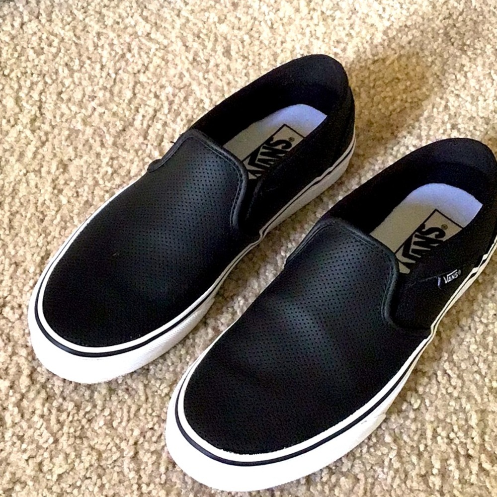 VANS WOMEN’S PERFORATED SLIP-ON SHOES.